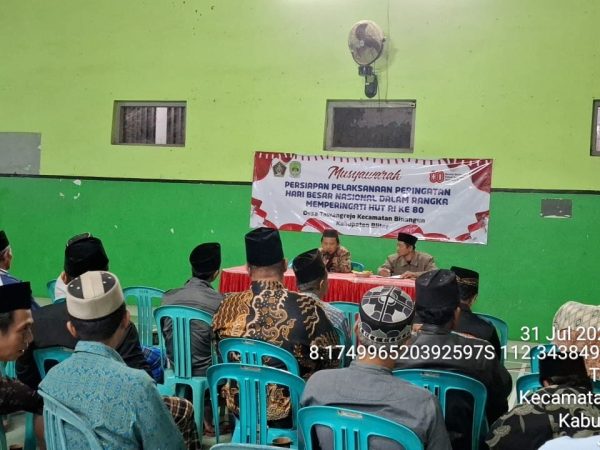 Rapat Musyawarah Persiapan HUT RI Ke-78 Desa Tawangrejo